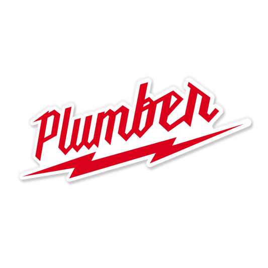 Plumber Red Bolt Sticker